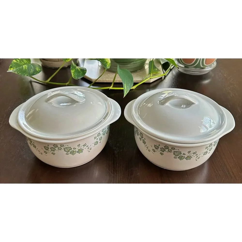 Corelle Coordinates Stoneware Callaway Ivy Casserole Dish (Qty 2) Leafy Vines